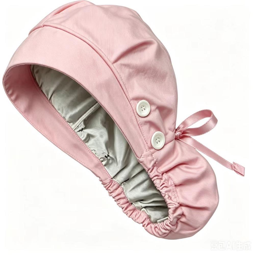 Satin Lining Surgical Hat Elastic Ponytail Holder Cap New Matte Fabric Cap For Nurse
