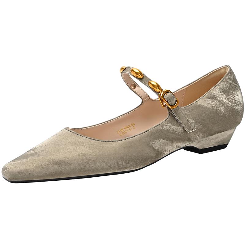 ZHR Women s One-Strap Thick Heel Mary Jane Shoes EU 36