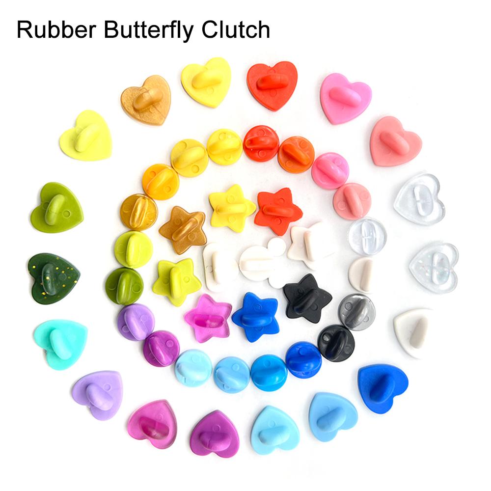 Factory Supply Brooch Accessories Round Blank Nail Locking Pin Metal Crafts Solid Brass Butterfly Clutch Pin Back