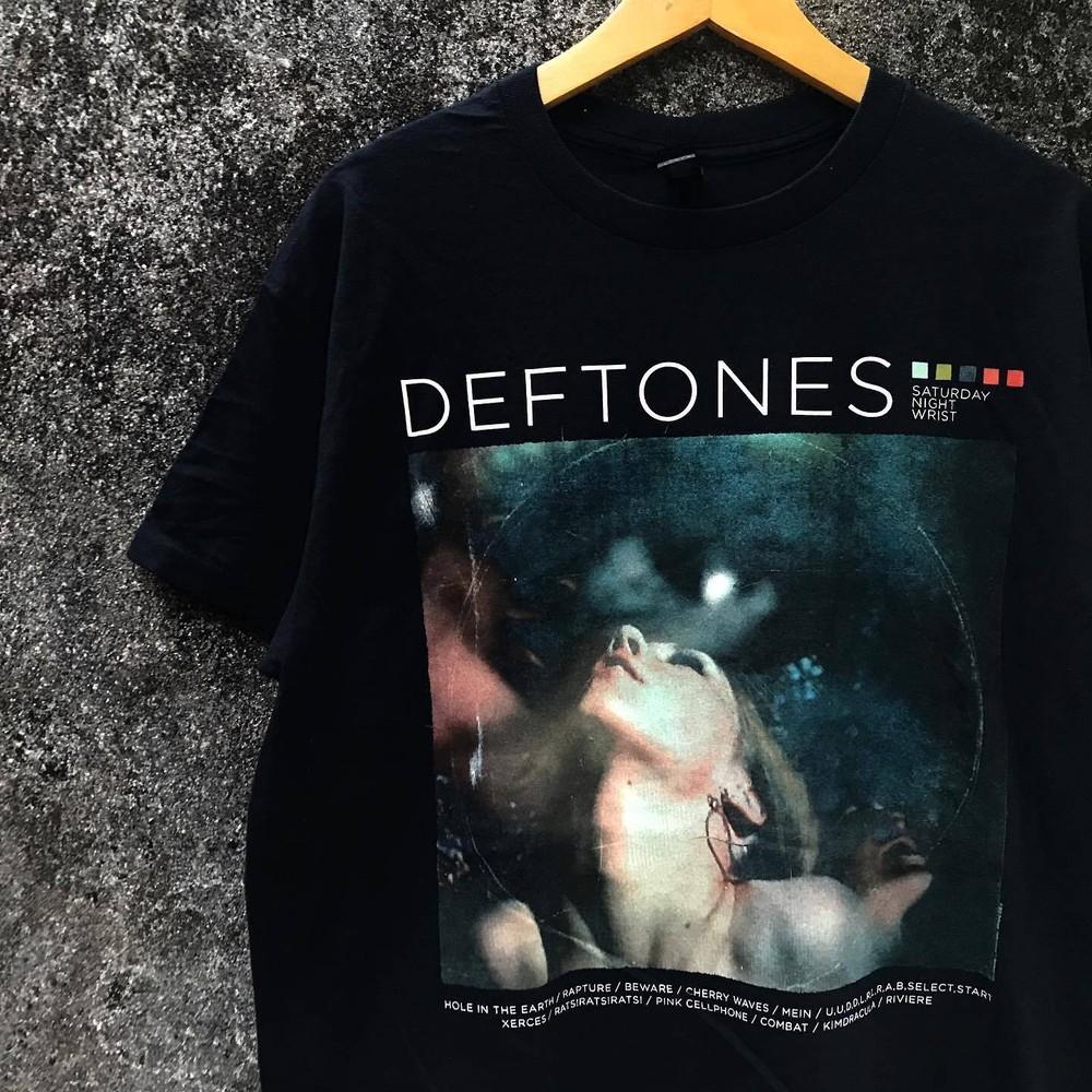 Deftones Группа Субботний Вечер Браслет черная Футболка Размеры S-5XL Унисекс Футболка S
