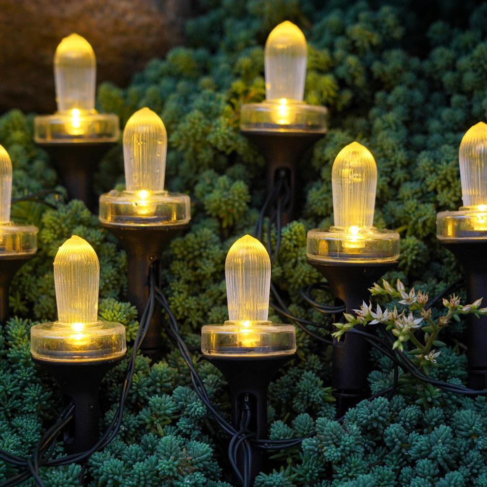 Durable Solar Powered String Light Colorful Ground Stake Solar Fairy Light Bubble Ball Outdoor Decorative Light Garden