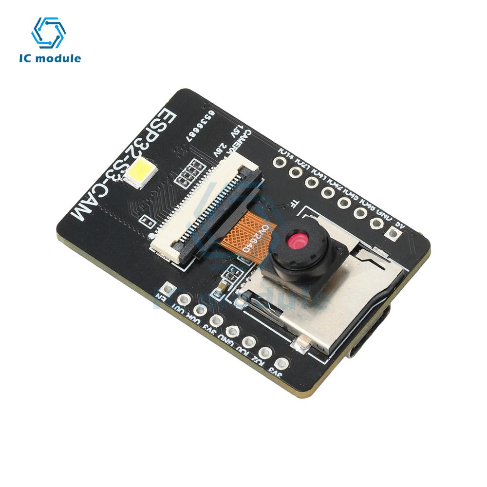 Moduł Wizyjny AI ESP32-S3-CAM WiFi Bluetooth z Interfejsem Typu C do Detekcji Twarzy i Rozpoznawania Kolorów