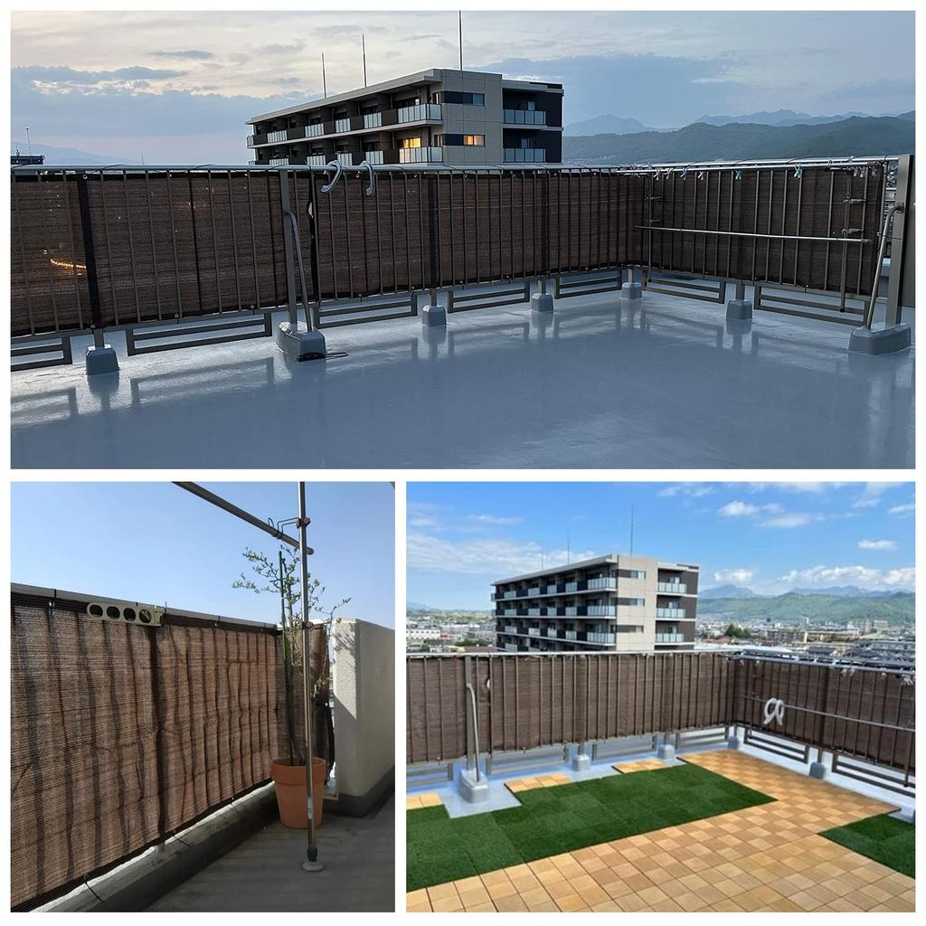 XiaZ Balkonsichtschutz Dunkel Sichtschutz für und UV Komfortables Mokka 600x100cm Markise, Polyethylen hoher Dichte, Farbe, Balkone, Fenster,