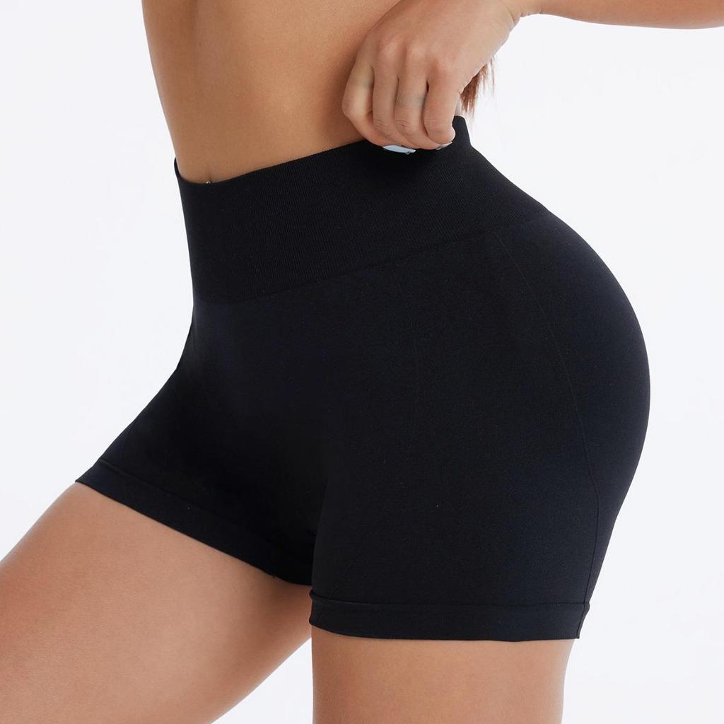 High Waist Peach Yoga Shorts - Tummy Control, Hip Lift, Sweat-Absorbing Fitness Wear