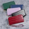 New Crocodile Pattern Clutch Bag Storage Bag Classic Retro Double Pull Change Bag