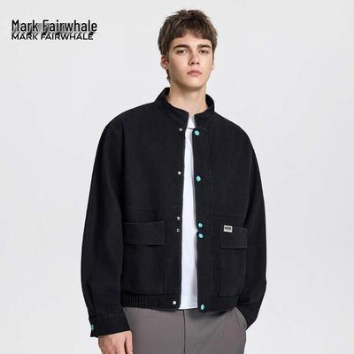 Mark Fairwhale Herren gewaschene Workwear Stehkragenjacke