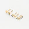 50pcs 14k 18k Plated Round Stud Earring Hooks 3 4 5mm Earrings Findings Components  For  DIY Jewellery Craft Supplies Making