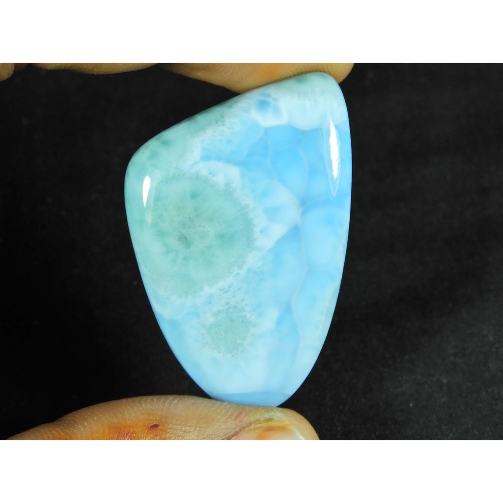 24X37X5MM Natural Blue Larimar Fancy Shape Cabochon Loose Gemstone 53Cts. LR-80