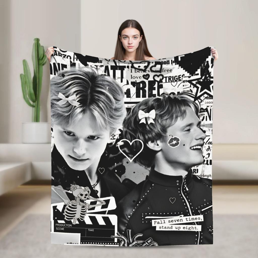 Ilia Malinin Blanket Warm Soft  Throw Blanket Winter Kids Adults Living Room Camping Bedspread