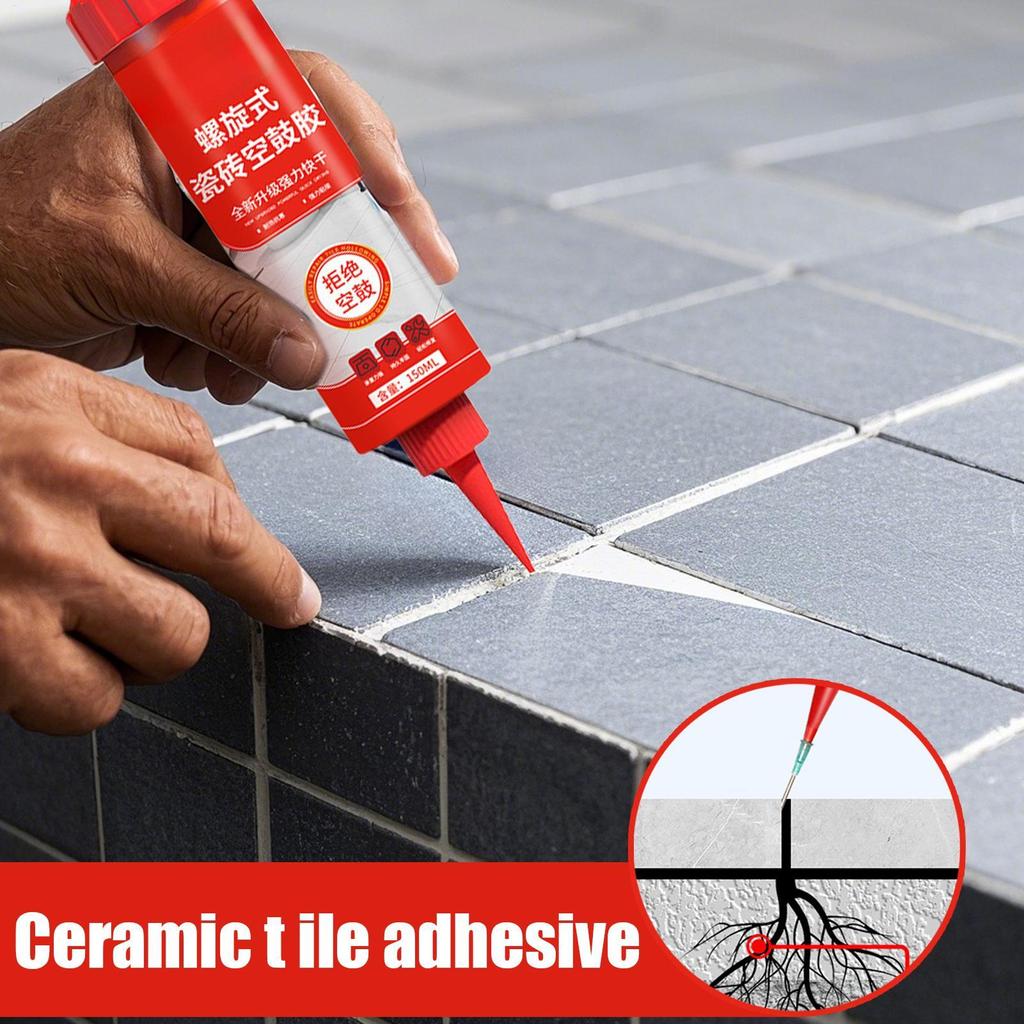 Fixed Tiles Adhesive Marble Floor Grout Repair Adhesive Selfsticking Heatresistant Waterproof Adhesive Spiral Tile Drum Adhesive