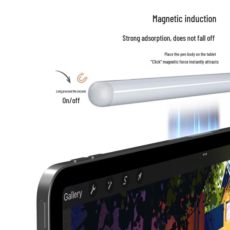 Upgraded Stylus Pen with Digital Display & Magnetic Adsorption for Tablets