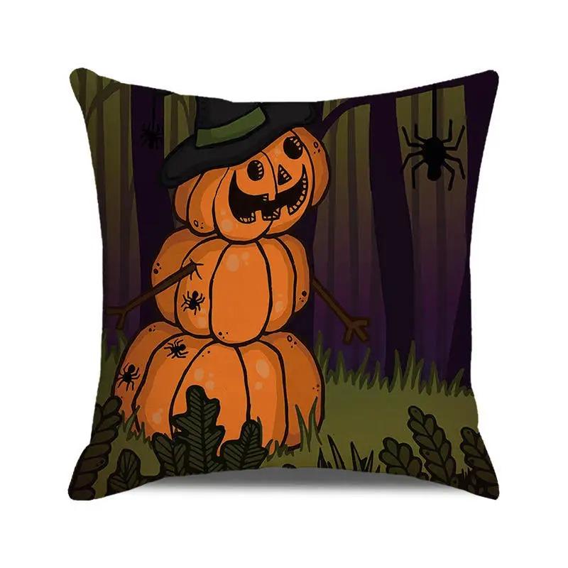 Halloween Holiday Party Decorations Pumpkin Cat Ghost Face Pillowcase Suitable for Home Living Room Sofa Room Decoration