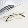 Glasses 3460 Large Frame Irregular Round Thin Frame Flat Mirror