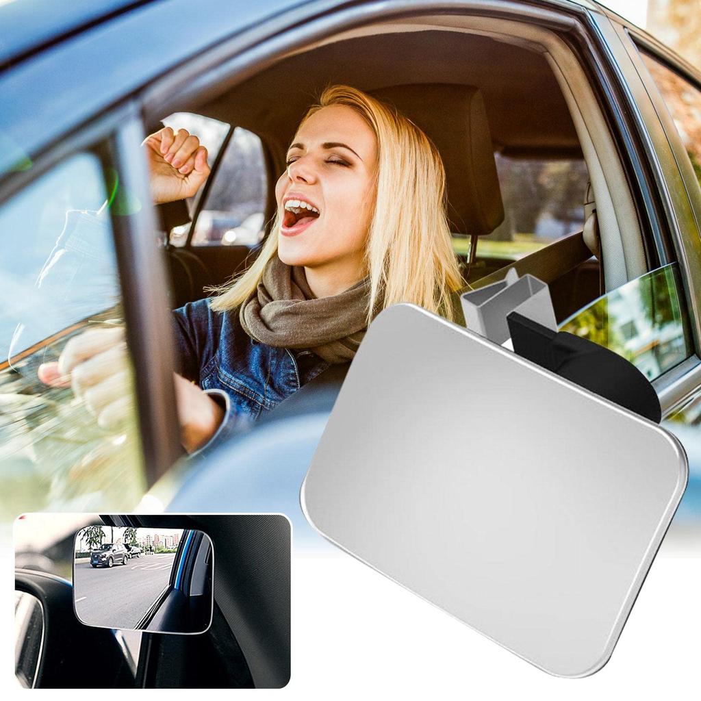 Blind Spot Mirror, Border Sinker Mirror, Side Mirror Blind Spot Stick-on Car Driver and Passenger Side and Rear Seat Jhgf