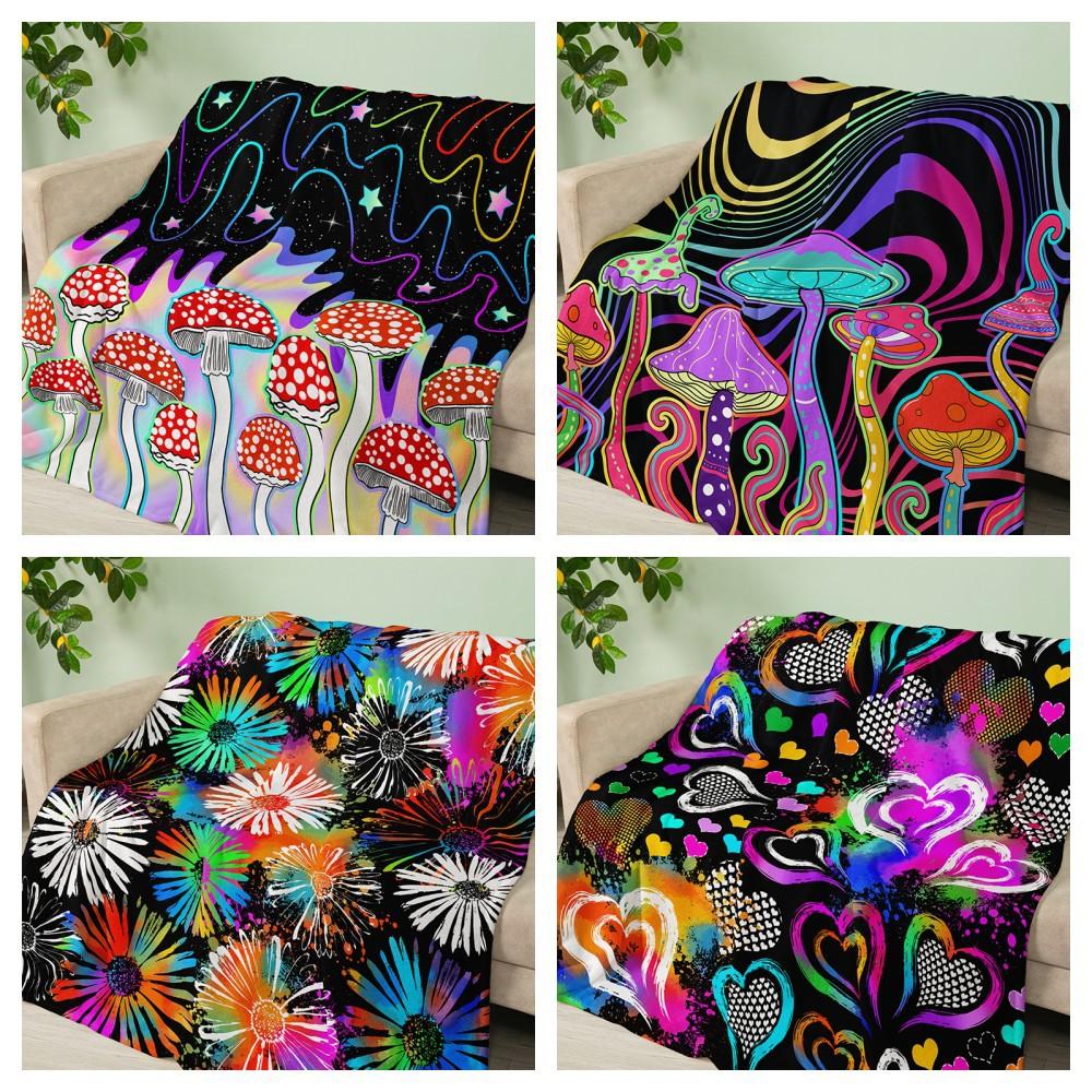 Flannel Blanket Magic Animal Mushroom Blanket Crystal Fleece Blanket Spring And Autumn