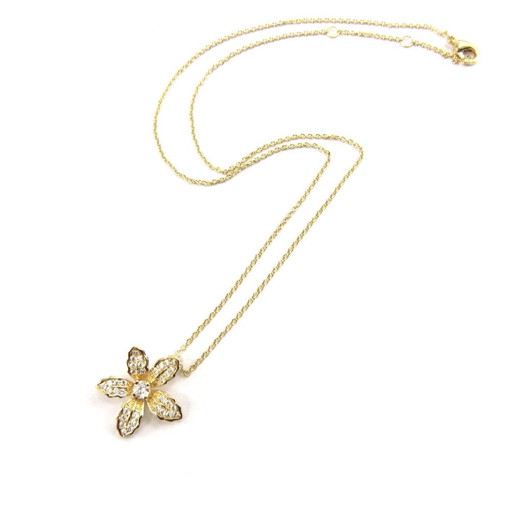 Les Trésors De Lily [L7061] - Colier placat cu aur 'Vahiné' din aur alb - 20 mm