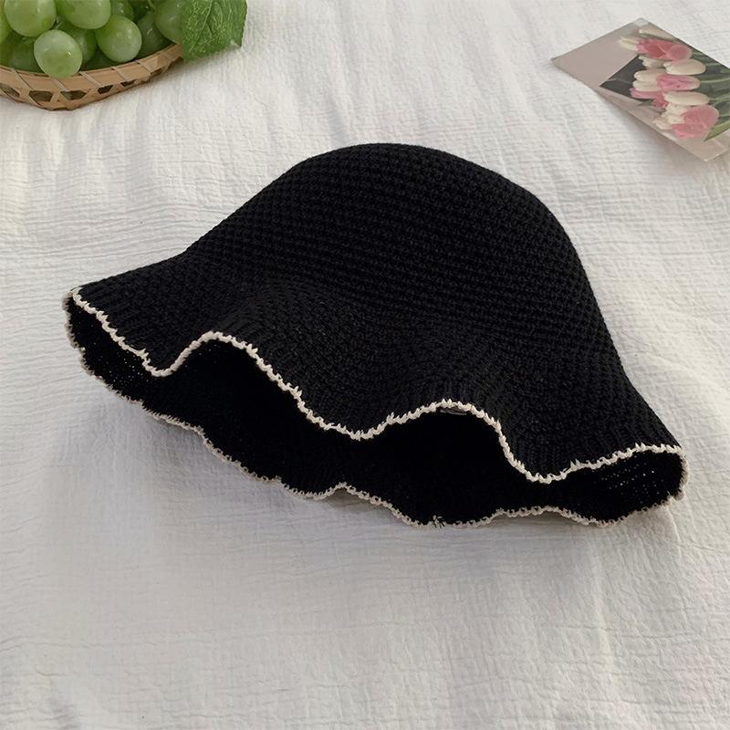 

Versatile lace woven fisherman hat summer travel show face small breathable sun hat sunscreen hat bucket hat