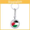 Portachiavi Bandiera Palestinese Con Pendente Fiore Intarsiato di Diamanti Scintillanti