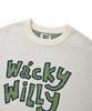 Wacky Willy Typographic Jacquard Knit Cream