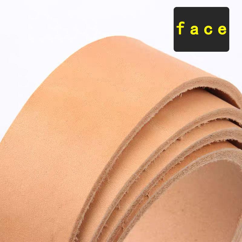 Pure cowhide original color vegetable tanned leather belt strip semi-finished headless pants belt for women and men handmade DIY