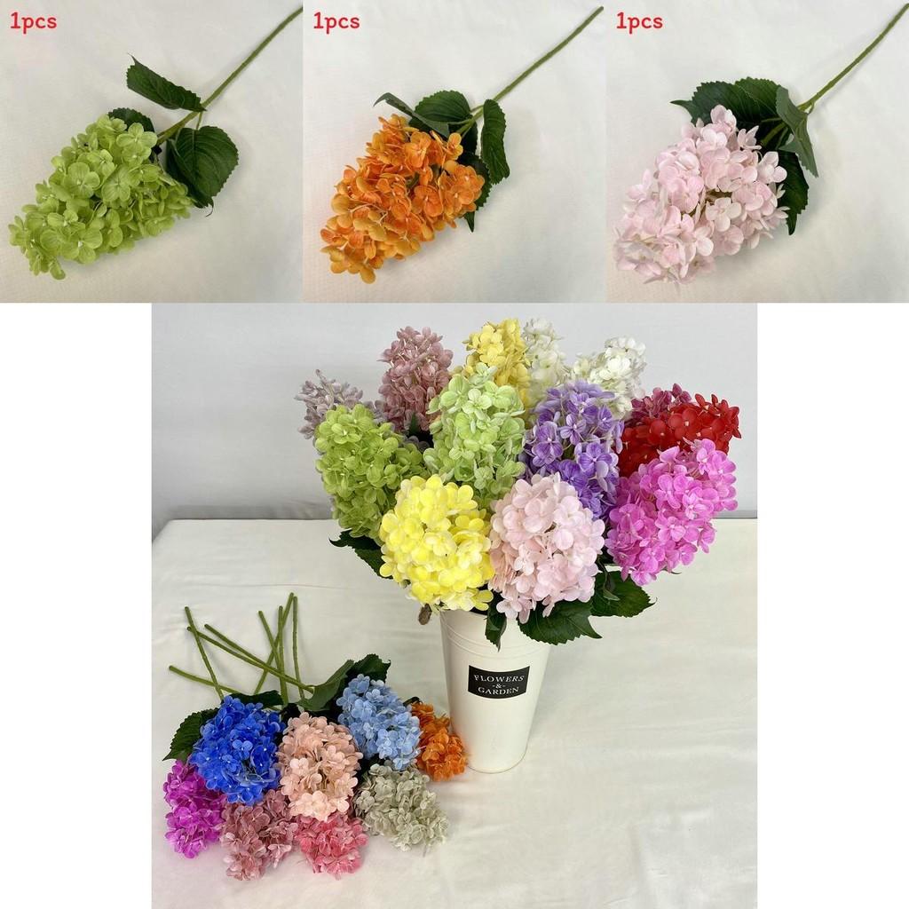 Soft Touch Hydrangea Fake Flower Silicone Material For Wedding Photography Home Decor