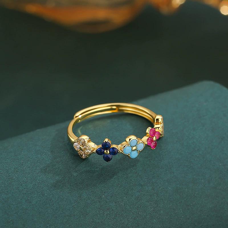 925 Silver Colorful Four-Leaf Diamond Bracelet for Women Trendy Fashion Fine Jewelry Gifts Accessories