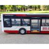 1/43 Large Size Electric Tourist Toy Traffic Bus Alloy Passenger Car Model Diecast Metal Toy Business Bus Model Sound Light Kids Gift