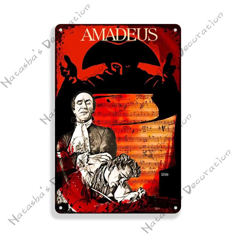 Movie Amadeus Vintage Poster Decorative Metal Sign Decorative Plate Bar Club Cafe Metal Plaque Cafe Wall Decor Industrial Decor