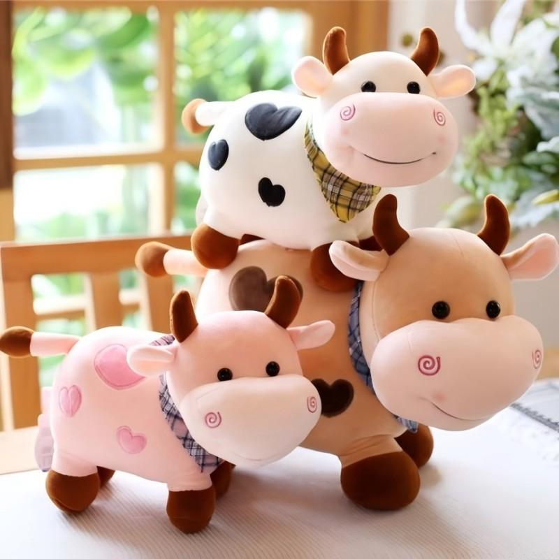 Love Little Cow Doll Cute Plush Toy Doll Cloth Doll Male and Female Couple Gift, Great Holiday Gift for Children and Students Ho