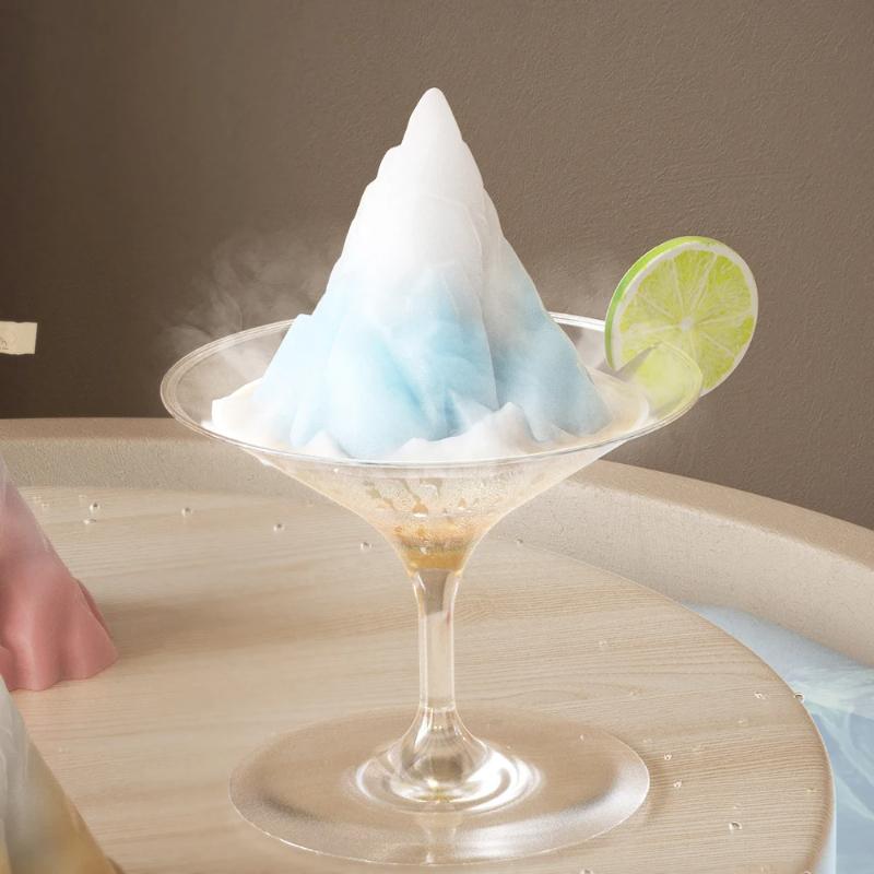 3D Volcanic Iceberg Candle Silicone Mold DIY Aromatherapy Plaster Epoxy Resin Handmade Mould Cake Ice Cream Baking Tool Molds