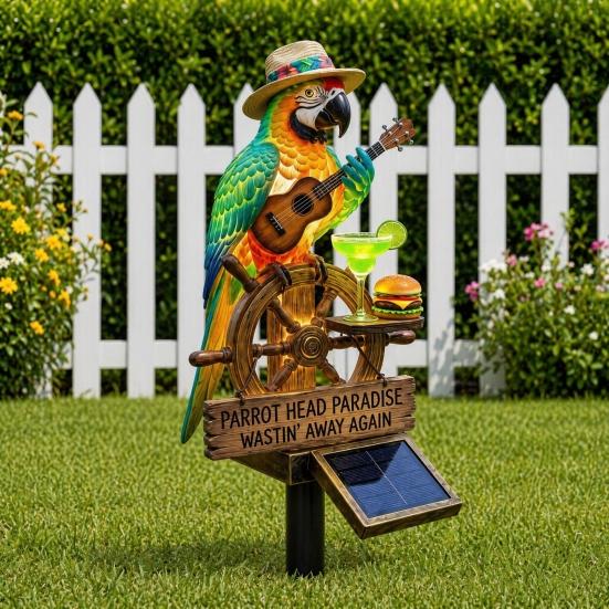 Solar Parrot Garden Light LED Solar Powered Tropical Bird Pathway Light Outdoor Waterproof