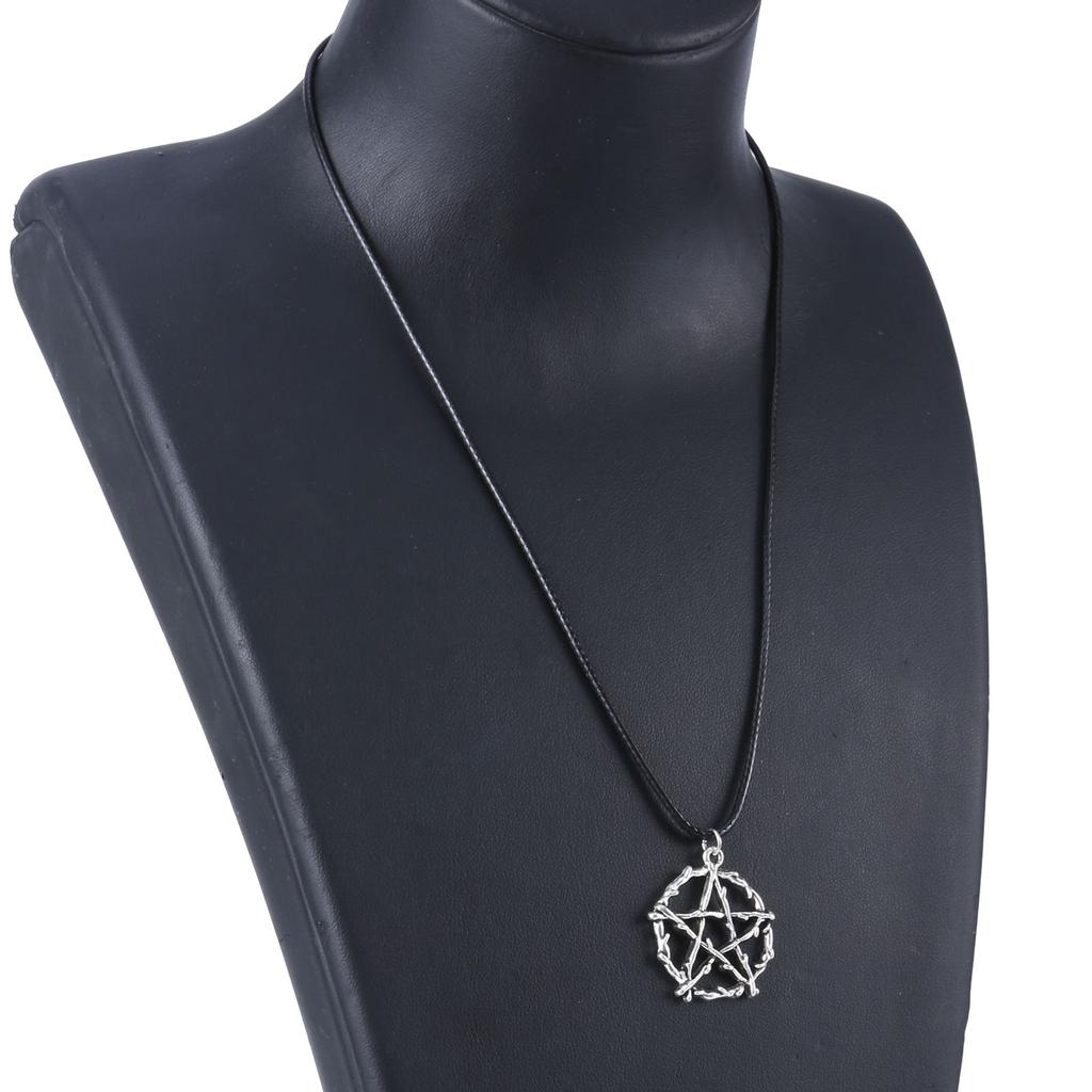 Pentagrams/Star and Moon/Wing Pendant Necklace Adjustable Chain Choker Fashionable Neckchain Jewelry for Women Girls