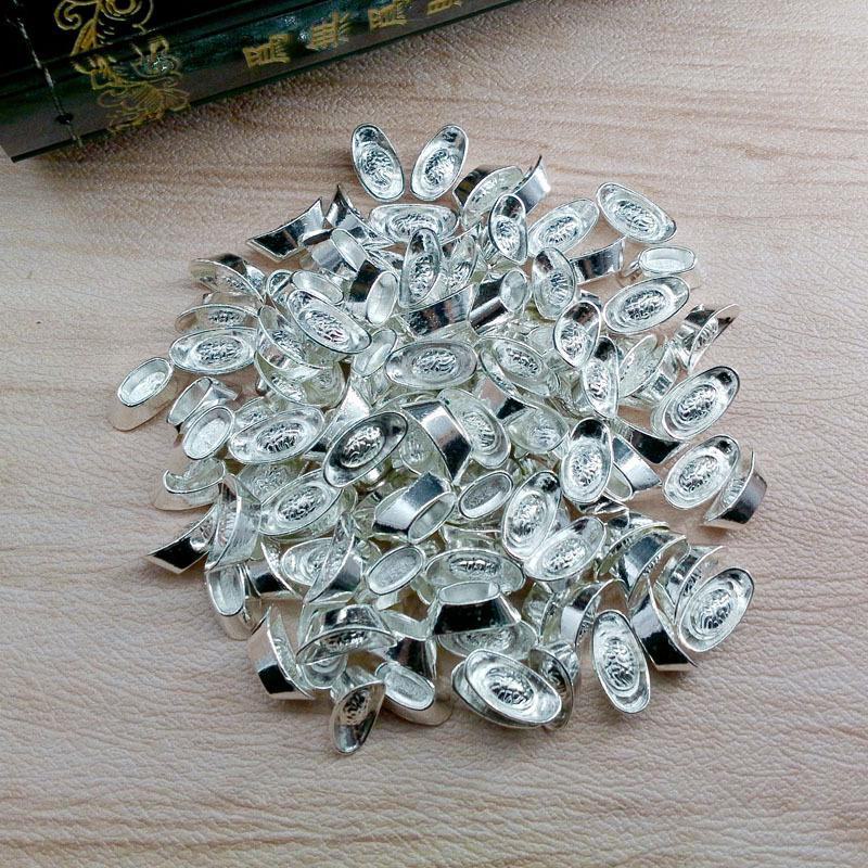 Silver Mini Alloy Ingot & Abacus Ornaments Photo Frame Accessories Temple Crafts