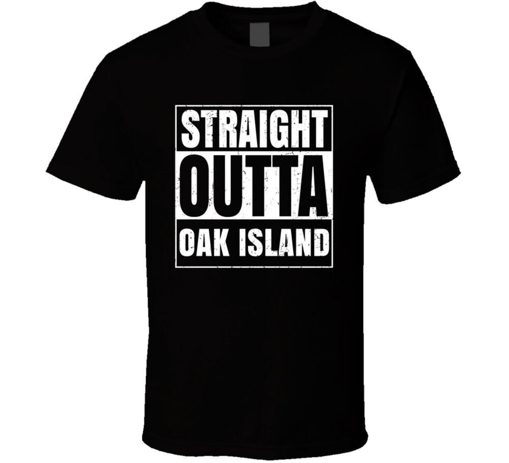 Straight Outta Oak Island North Carolina City Compton Parody Grunge T Shirt S