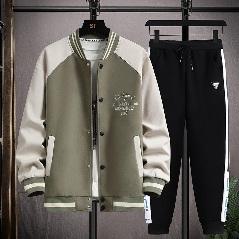Teen Boys' Baseball Jacket & Sweatshirt Set for Ages 13-15