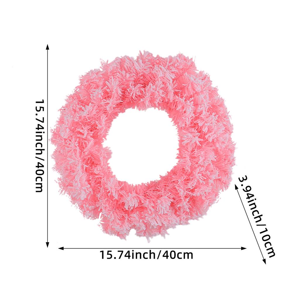 

Рождественский венок, декоративный белый венок для крыльца, 16 дюймов, искусственный рождественский венок, декоративный белый праздничный декоративный венок для розовый