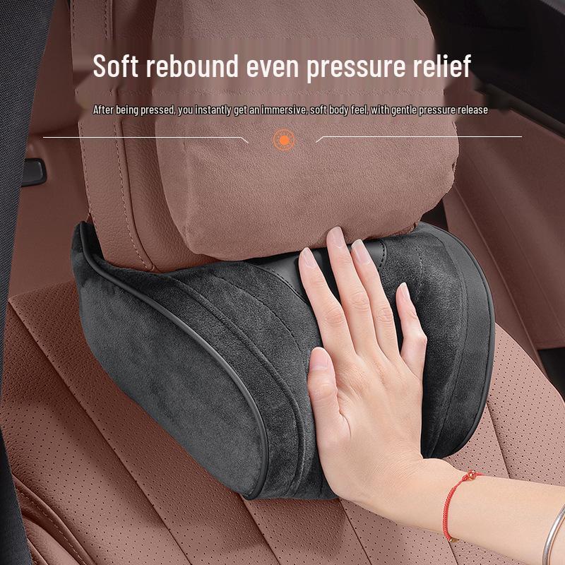Car Seat Neck and Lumbar Support Pillow – Universal Flannel Cushion for All Seasons