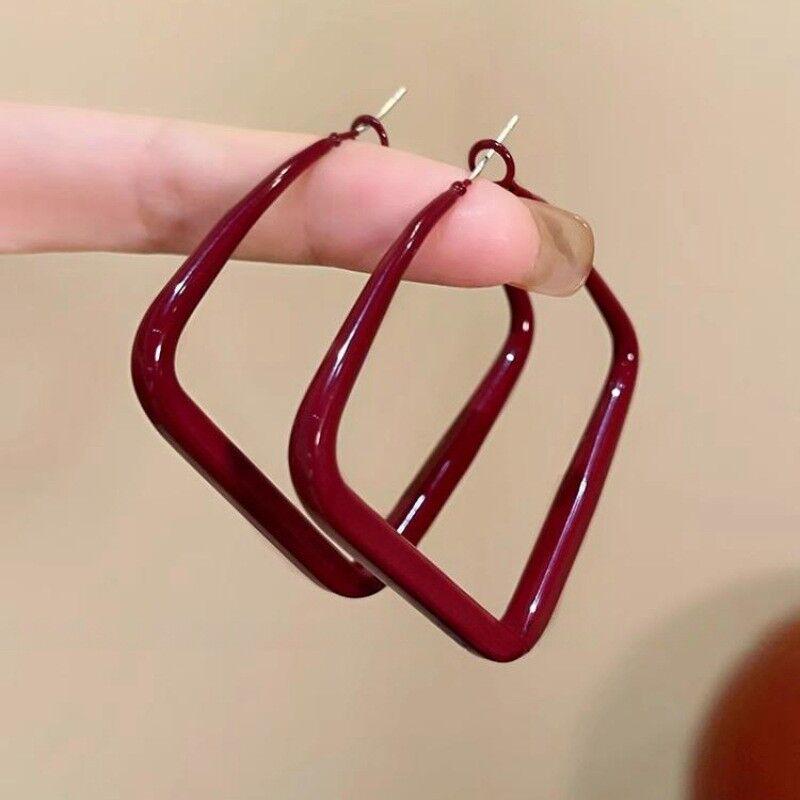 Bold Metal Circle Stud Earrings for Women – Statement Ear Cuff Hoop Jewelry