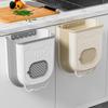 Foldable Wall-Mounted Hanging Trash Can for Kitchen & Bathroom - Easy-to-Clean, High-Quality Plastic Bin