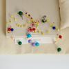 Colorful Fireworks Beaded Ear Clip Earrings - Fun Contrasting Colors, No Piercing Needed