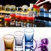 12pcs Unbreakable Multicolor Shot Glass Gradient Acrylic Whiskey & Tequila Glasses for Vodka Spirits & Cocktails Heavy Bottom Whiskey Shot Glass