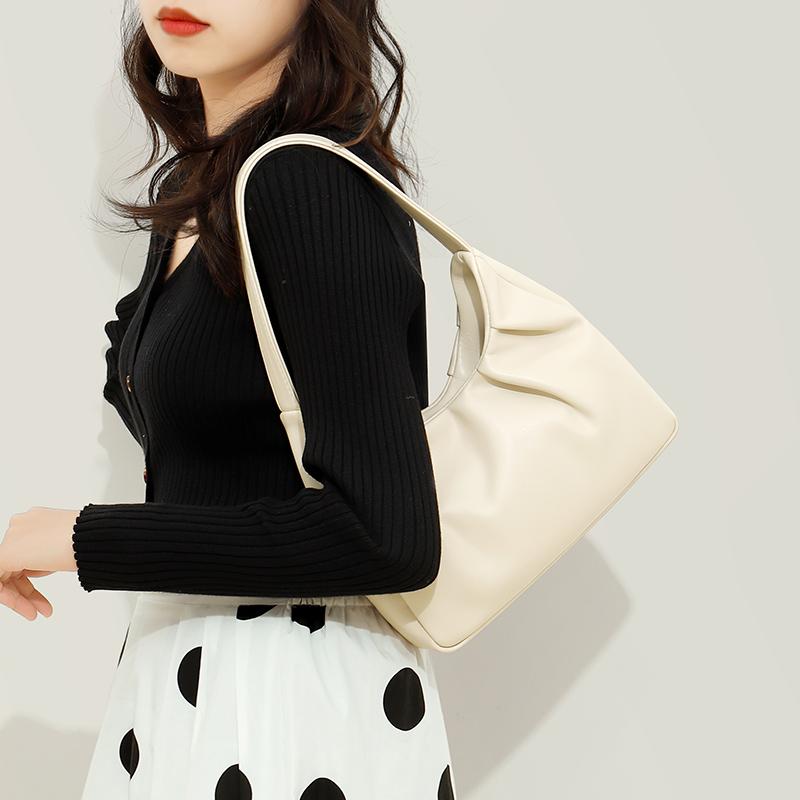 

Tooxika New Casual And Simple Pleated Hand-held Armpit Bag, Fashionable Cloud Women s Tote Shoulder Bag For Commuting