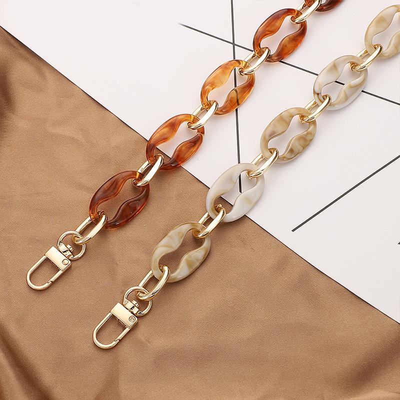 40/60cm Acryl Taschenkette Taschengurt Abnehmbarer Taschenzubehör Damen Hochwertige Kette für Taschen Geldbörsenketten-Taschengriff 2021