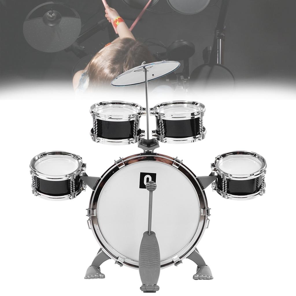 Children Drum Set Educational Musical Instrument Baby Boy Toy for BeginnersBlack