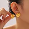 European Chic Firework Stud Earrings 18K Gold-Plated Titanium Steel