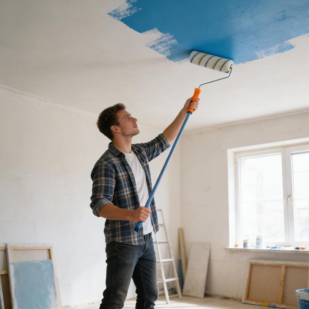 Paint Roller Brush House Renovation Tool Wall Painting Roller for Interior & Exterior, Cabinets Doors Fences Decks Crafts