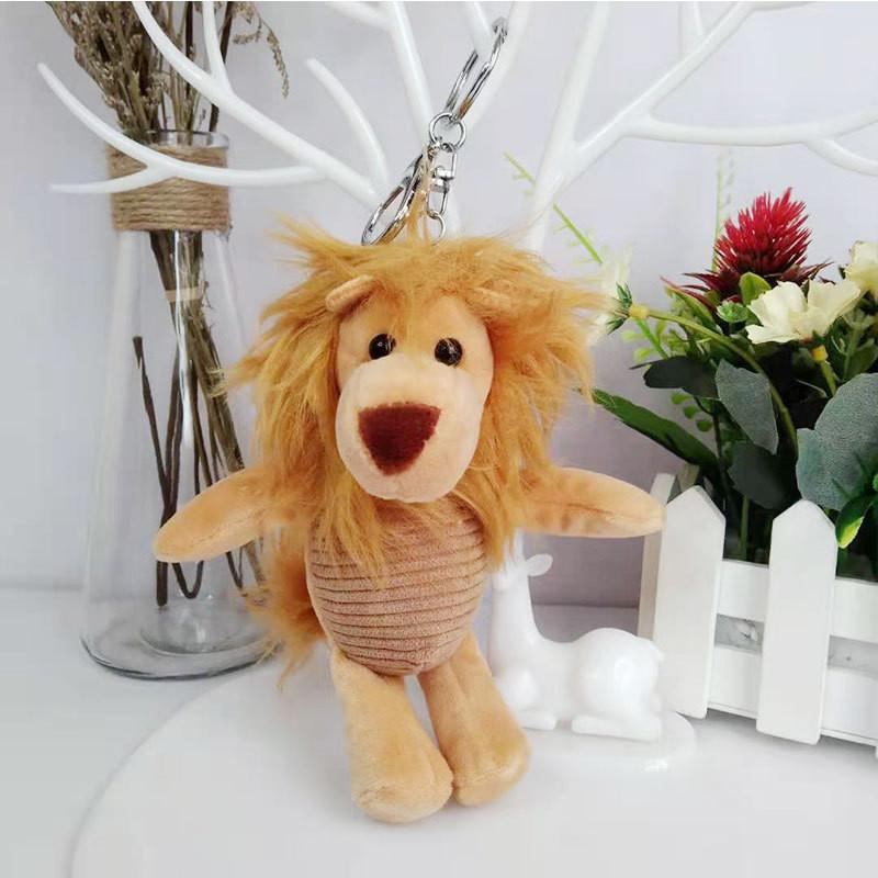 Attractive Animal Plush Keychain Adorable Lion And Elephant For Decoration Backpack
