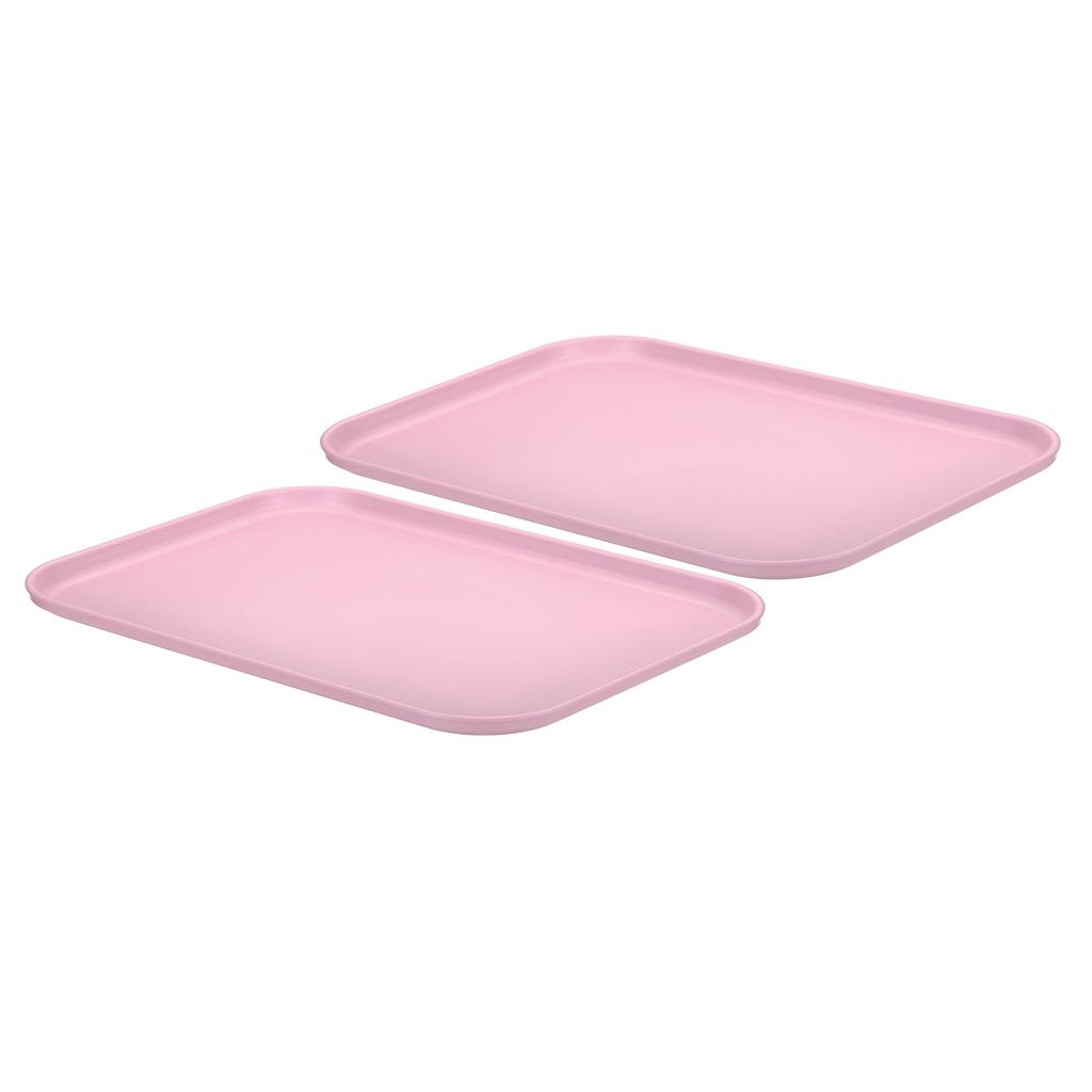 2pcs Plastic Serving Tray Anti-Slip Home Tea Fruit Dessert Tray Plastic Food Cooking Storage Tray for Party Kitchen Restaurant