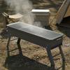 Long Rectangular Outdoor Grill Thickened Material Portable Briquette