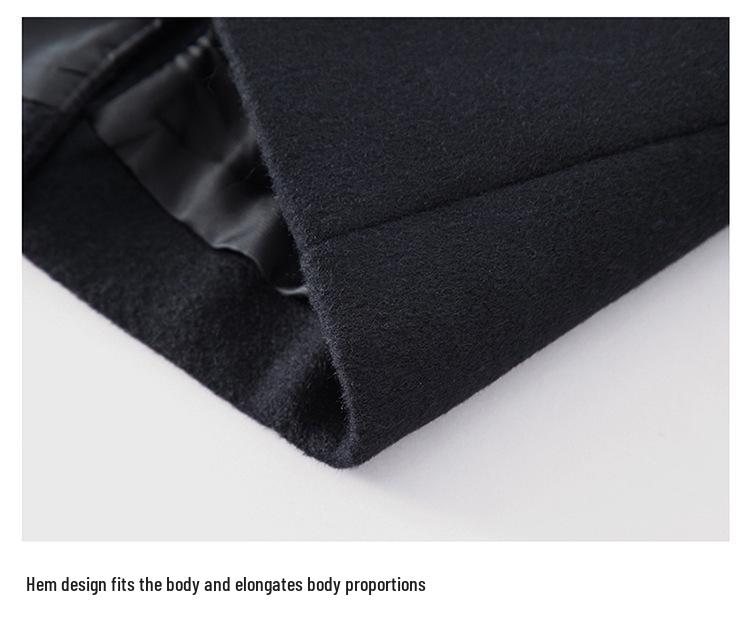 Men's Korean Style Detachable Down Liner Wool Overcoat, Winter 2025